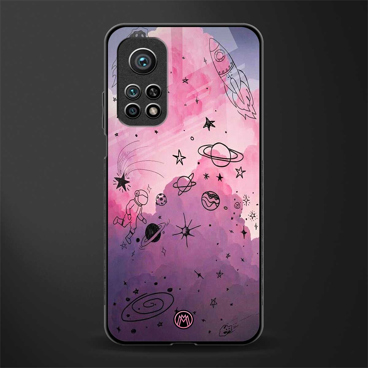 space pink aesthetic glass case for mi 10t 5g image