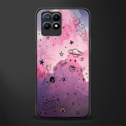 space pink aesthetic glass case for realme narzo 50 image