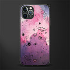space pink aesthetic glass case for iphone 11 pro max image