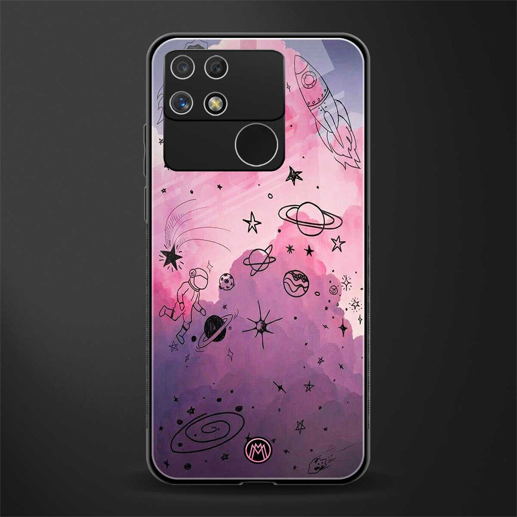 space pink aesthetic back phone cover | glass case for realme narzo 50a