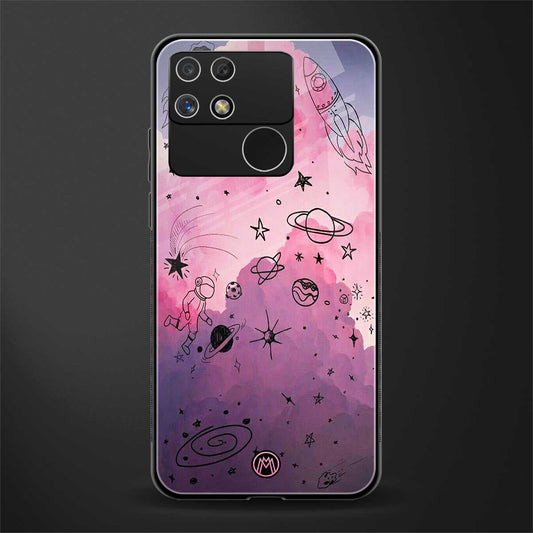 space pink aesthetic back phone cover | glass case for realme narzo 50a