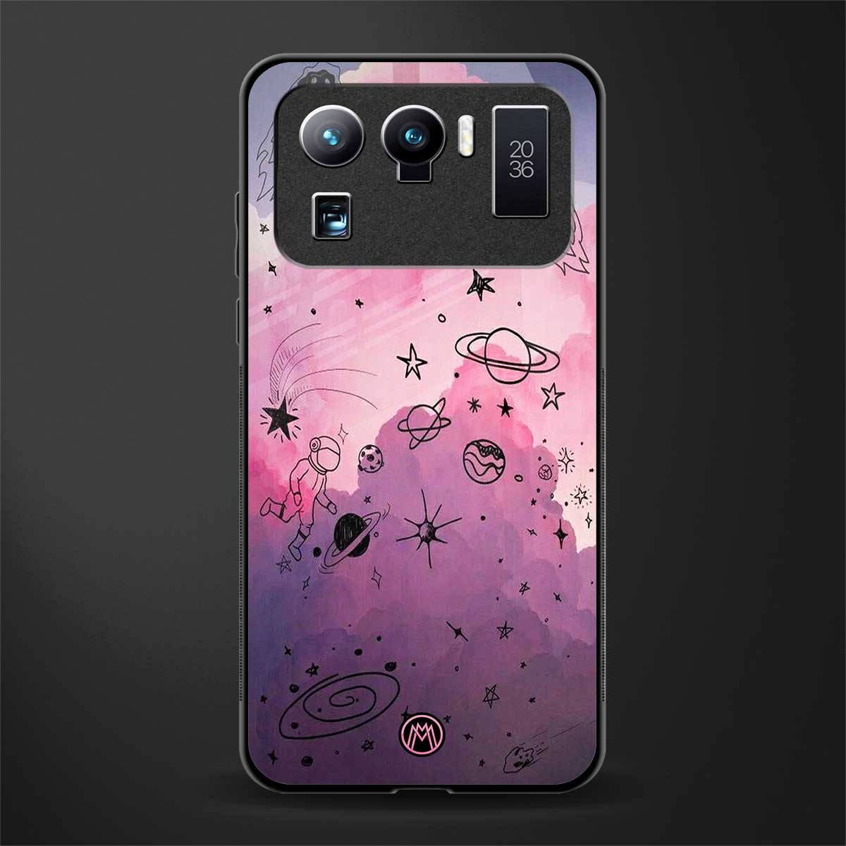 space pink aesthetic glass case for mi 11 ultra 5g image
