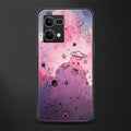 space pink aesthetic back phone cover | glass case for oppo f21 pro 4g