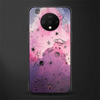space pink aesthetic glass case for oneplus 7t image
