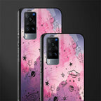 space pink aesthetic glass case for vivo x60 image-2