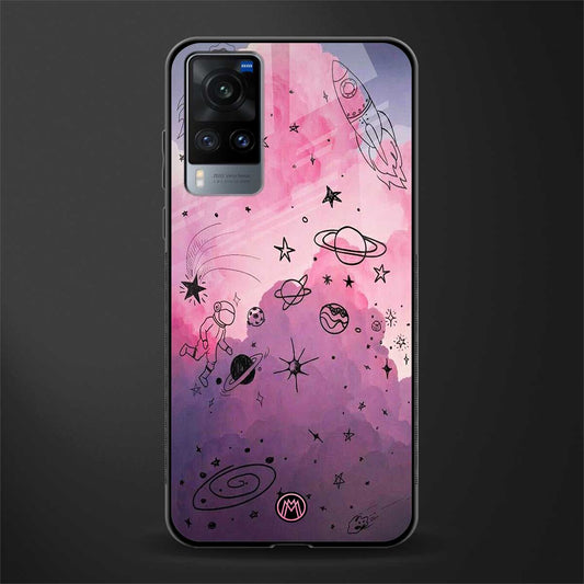 space pink aesthetic glass case for vivo x60 image
