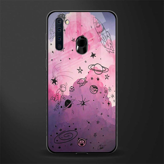 space pink aesthetic glass case for samsung a21 image