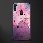 space pink aesthetic glass case for samsung a11 image