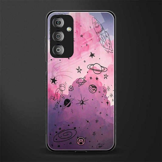 space pink aesthetic back phone cover | glass case for samsung galaxy f23 5g