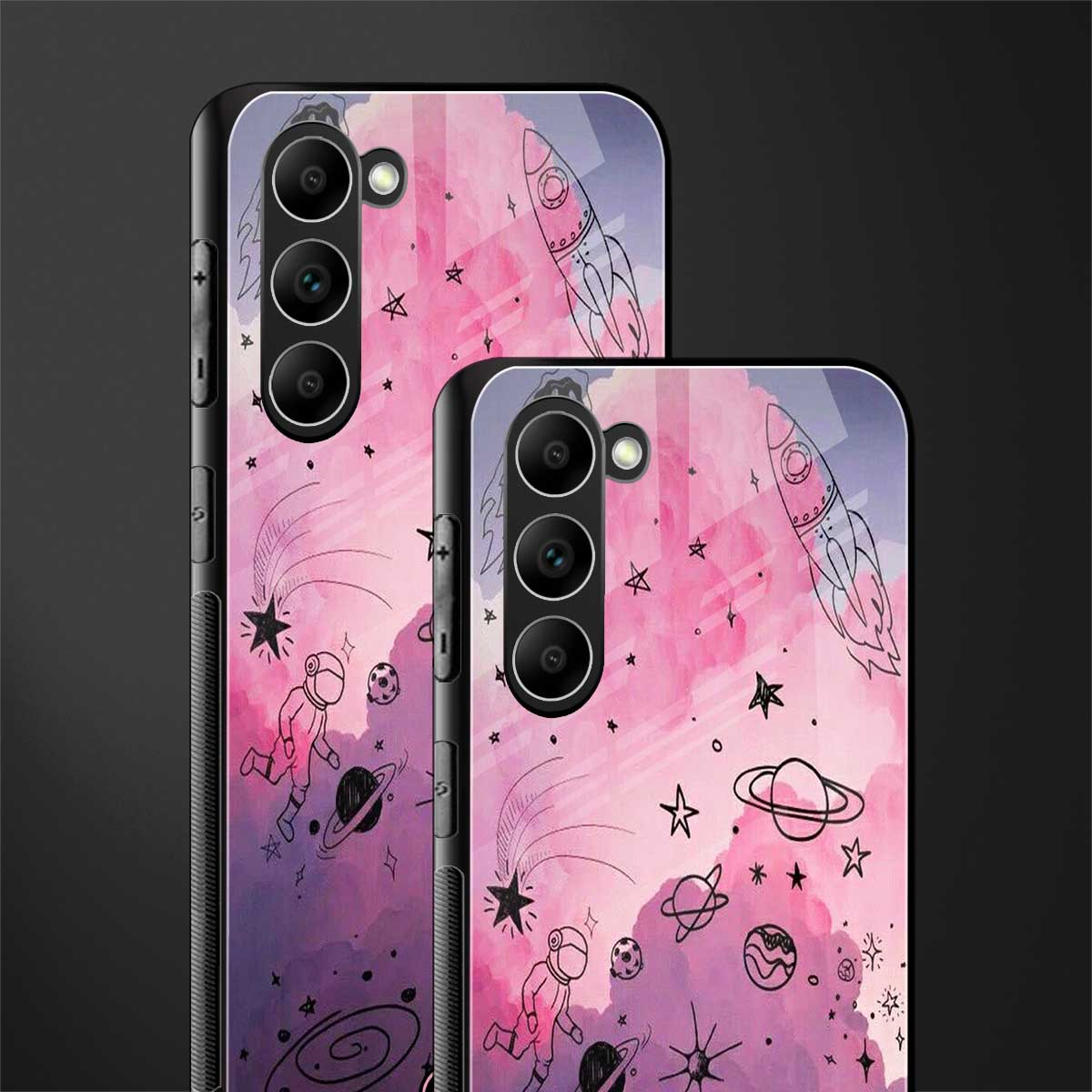 Space-Pink-Aesthetic-Glass-Case for phone case | glass case for samsung galaxy s23