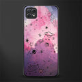 space pink aesthetic back phone cover | glass case for samsung galaxy f42
