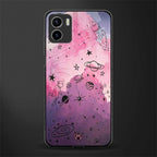 space pink aesthetic back phone cover | glass case for vivo y72