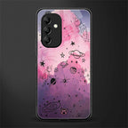 space pink aesthetic back phone cover | glass case for samsung galaxy a14 5g