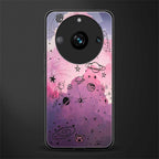 space pink aesthetic back phone cover | glass case for realme 11 pro 5g