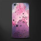 space pink aesthetic glass case for iphone 6s image
