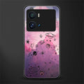 space pink aesthetic back phone cover | glass case for iQOO 9 Pro