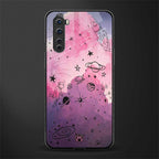 space pink aesthetic glass case for oneplus nord ac2001 image