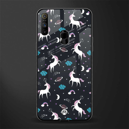 spatial unicorn galaxy glass case for realme narzo 20a image