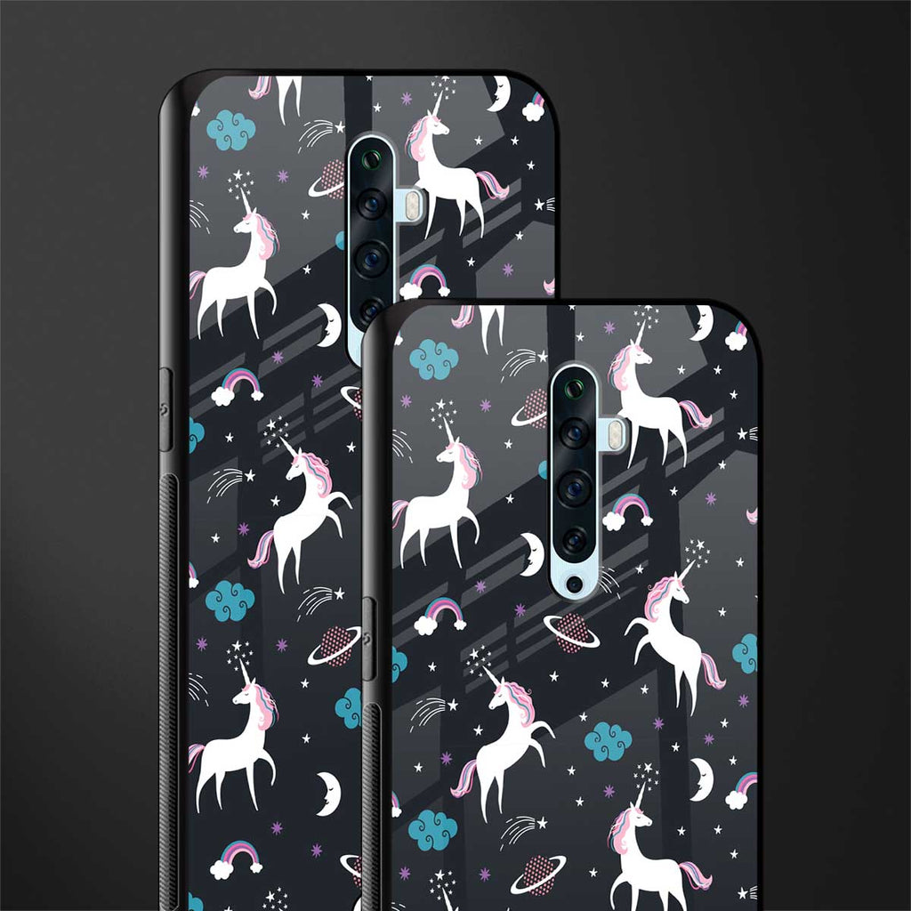 spatial unicorn galaxy glass case for oppo reno 2z image-2