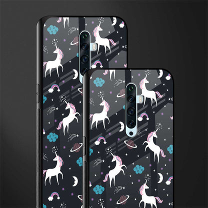 spatial unicorn galaxy glass case for oppo reno 2f image-2