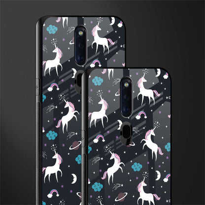spatial unicorn galaxy glass case for oppo f11 pro image-2