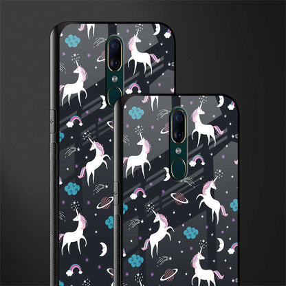 spatial unicorn galaxy glass case for oppo a9 image-2