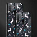 spatial unicorn galaxy glass case for vivo u20 image-2