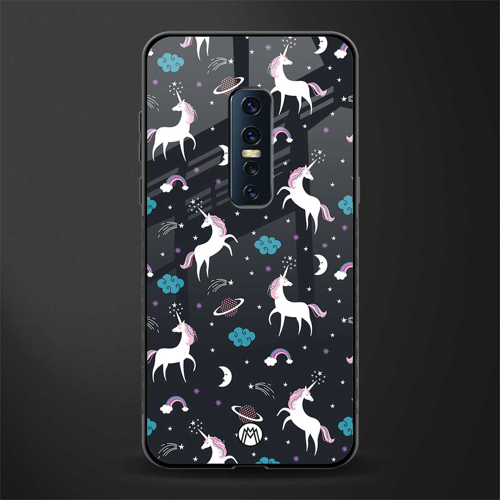 spatial unicorn galaxy glass case for vivo v17 pro image