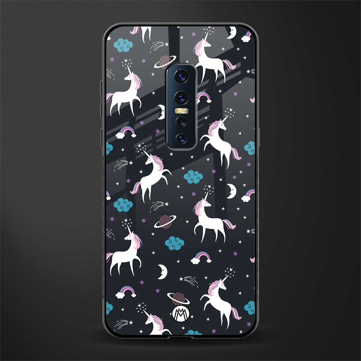 spatial unicorn galaxy glass case for vivo v17 pro image
