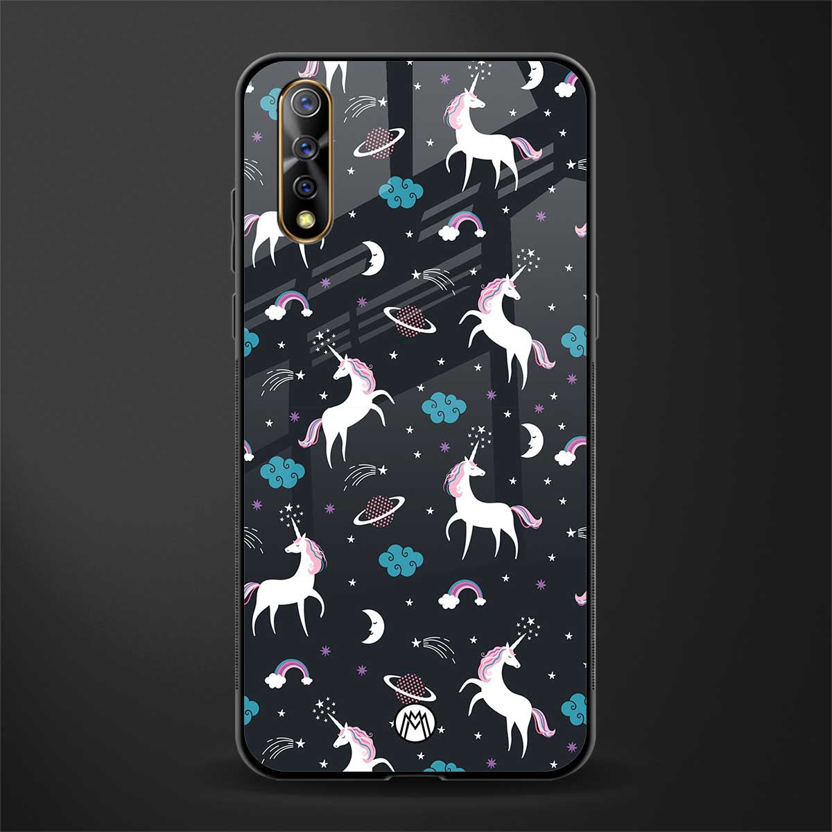 spatial unicorn galaxy glass case for vivo s1 image