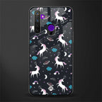 spatial unicorn galaxy glass case for realme 5 image
