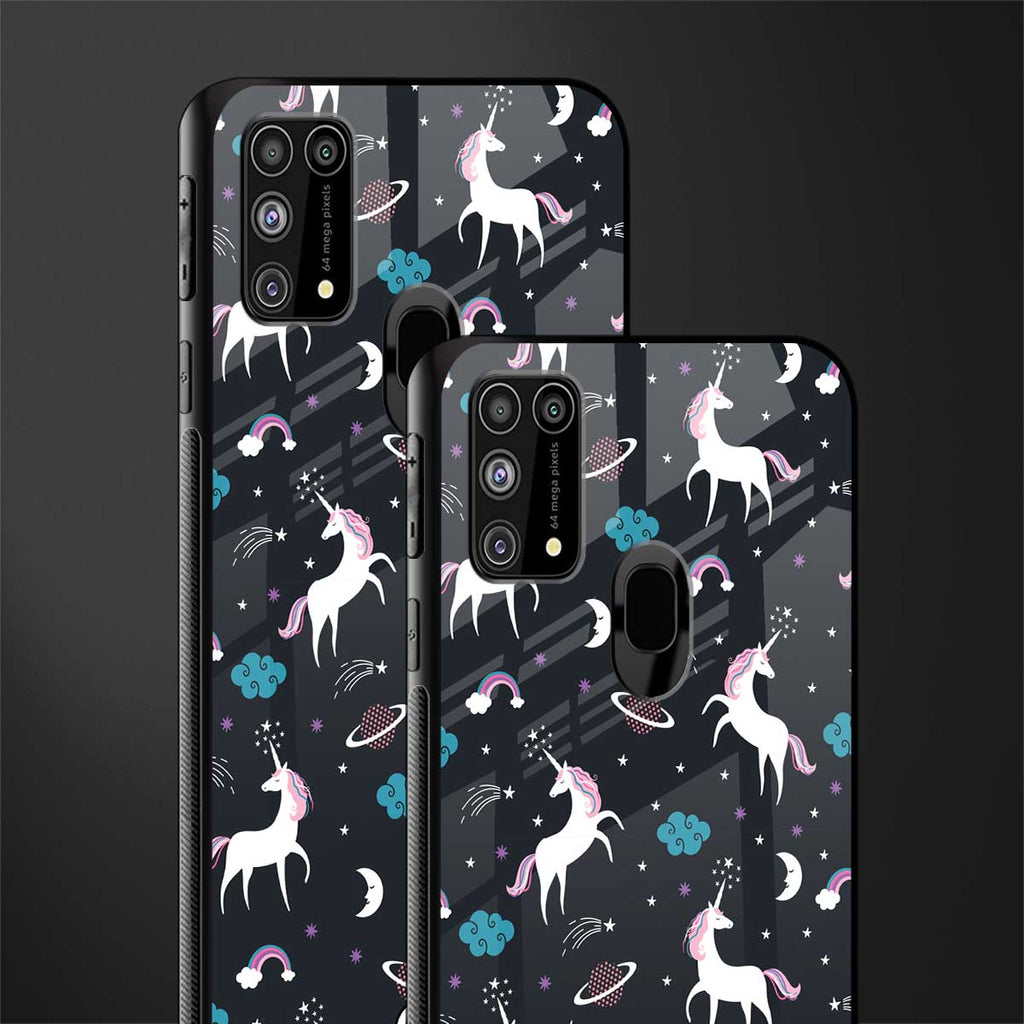 spatial unicorn galaxy glass case for samsung galaxy m31 image-2