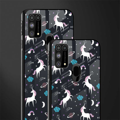 spatial unicorn galaxy glass case for samsung galaxy m31 image-2