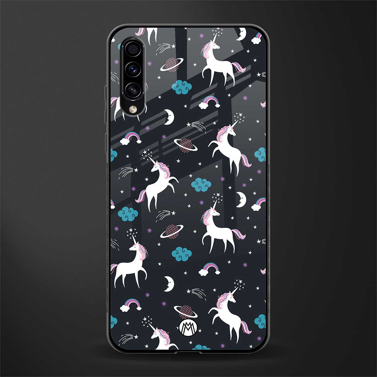 spatial unicorn galaxy glass case for samsung galaxy a50 image