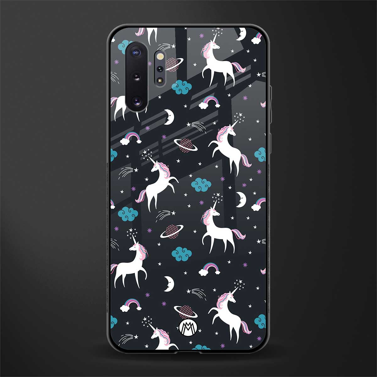 spatial unicorn galaxy glass case for samsung galaxy note 10 plus image