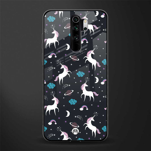 spatial unicorn galaxy glass case for redmi note 8 pro image