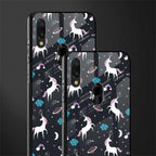 spatial unicorn galaxy glass case for redmi 7redmi y3 image-2