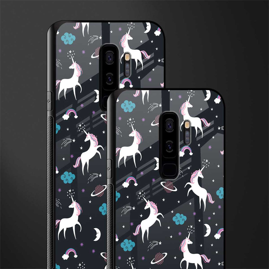 spatial unicorn galaxy glass case for samsung galaxy s9 plus image-2