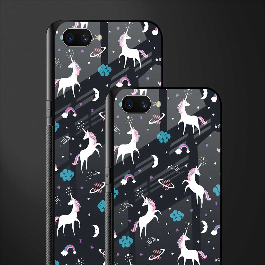 spatial unicorn galaxy glass case for realme c1 image-2