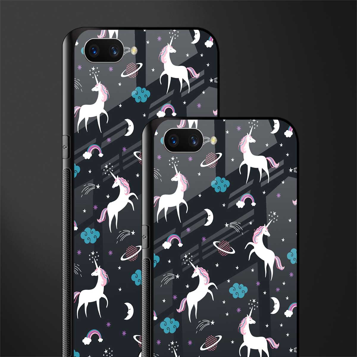 spatial unicorn galaxy glass case for realme c1 image-2