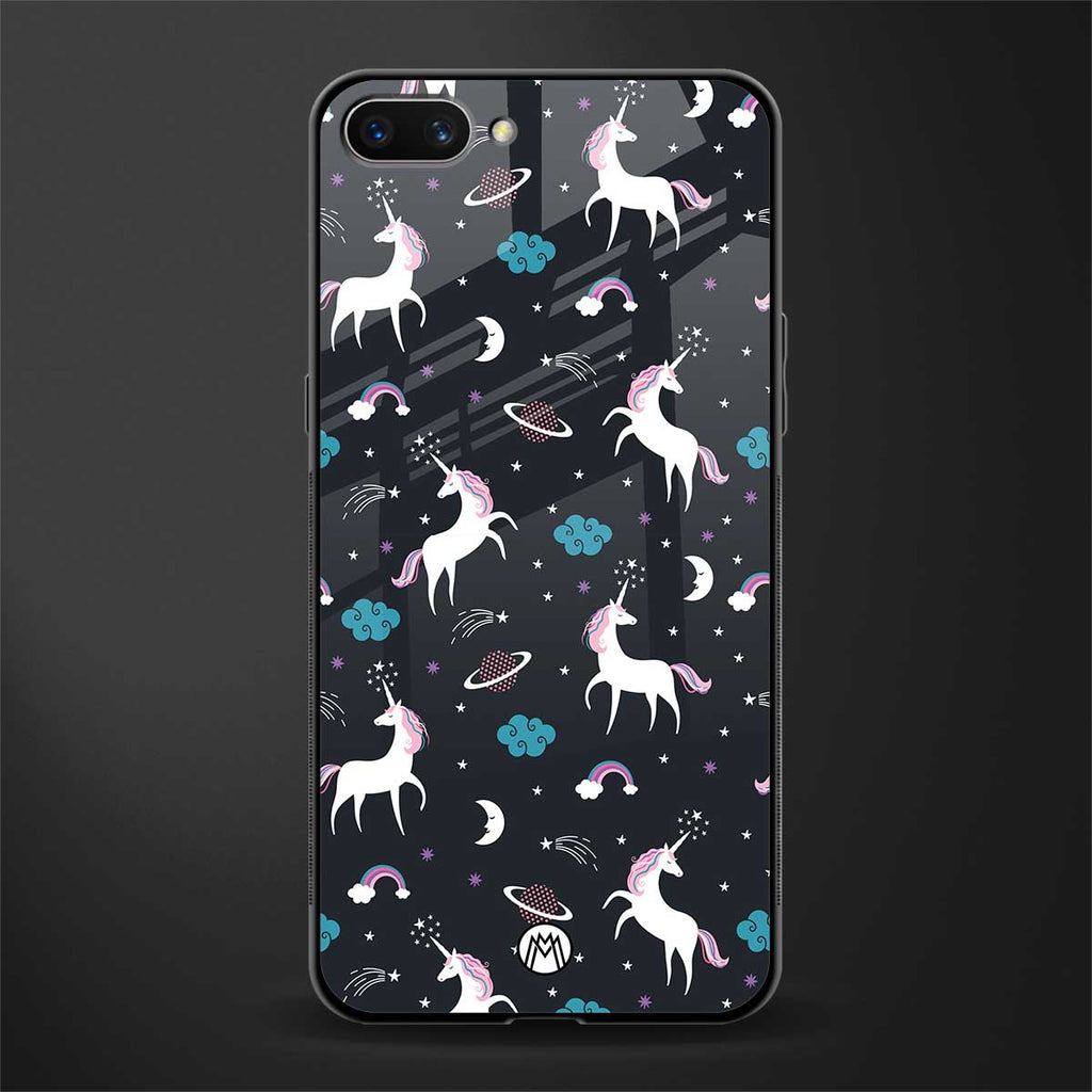 spatial unicorn galaxy glass case for realme c1 image