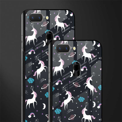 spatial unicorn galaxy glass case for oppo a5 image-2