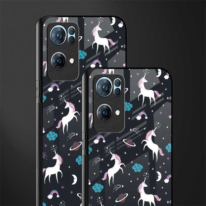 spatial unicorn galaxy glass case for oppo reno7 pro 5g image-2