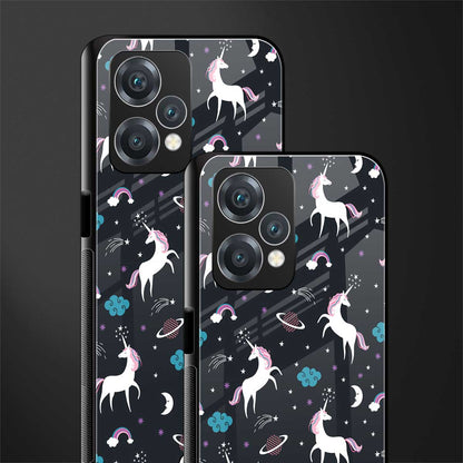 spatial unicorn galaxy back phone cover | glass case for realme 9 pro 5g