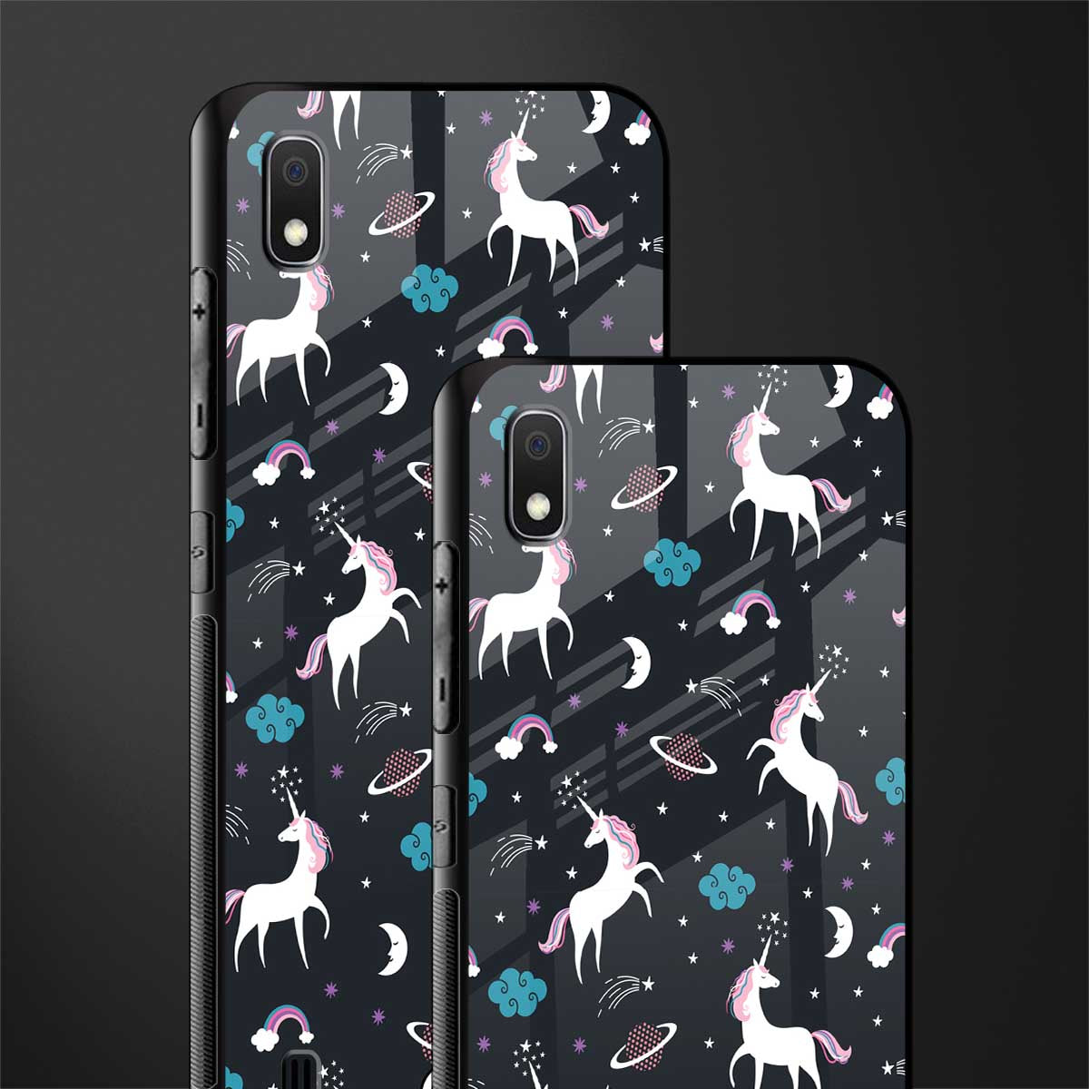 spatial unicorn galaxy glass case for samsung galaxy a10 image-2