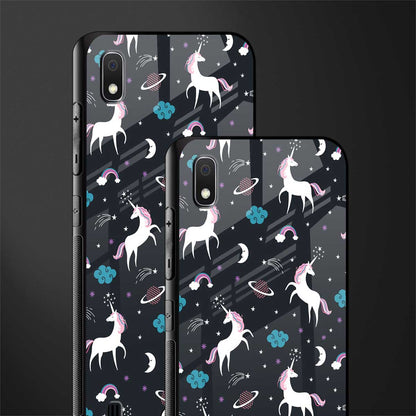 spatial unicorn galaxy glass case for samsung galaxy a10 image-2