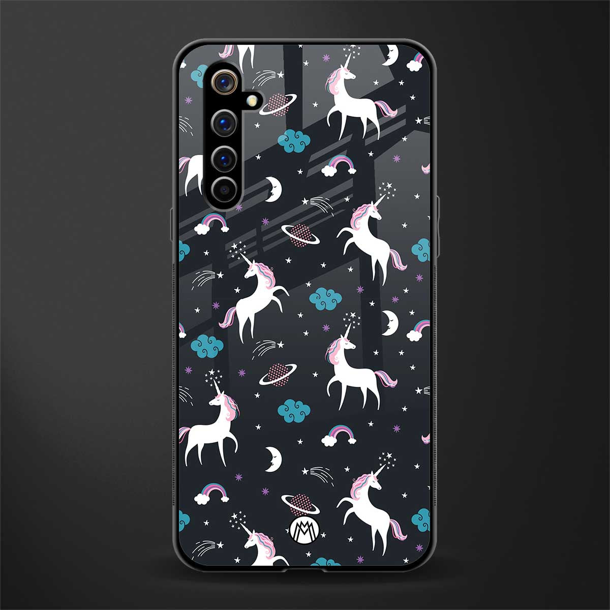 spatial unicorn galaxy glass case for realme x50 pro image