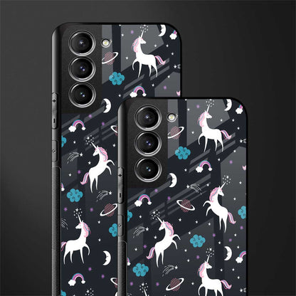 spatial unicorn galaxy glass case for samsung galaxy s21 image-2