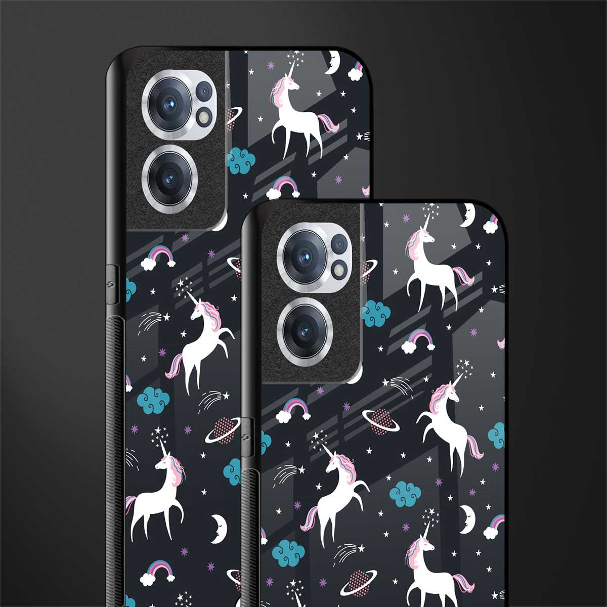 spatial unicorn galaxy glass case for oneplus nord ce 2 5g image-2