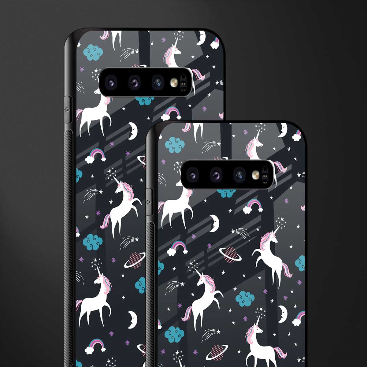 spatial unicorn galaxy glass case for samsung galaxy s10 plus image-2